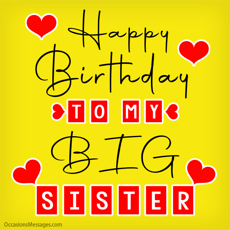 birthday greetings for elder sister