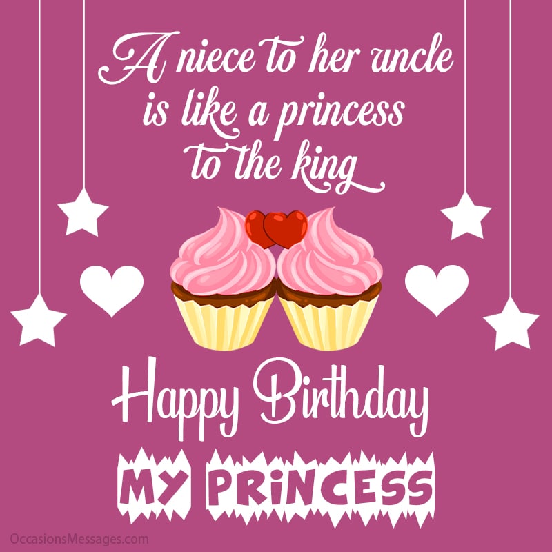  A niece to her uncle is like a princess to the king! Happy Birthday, my princess!