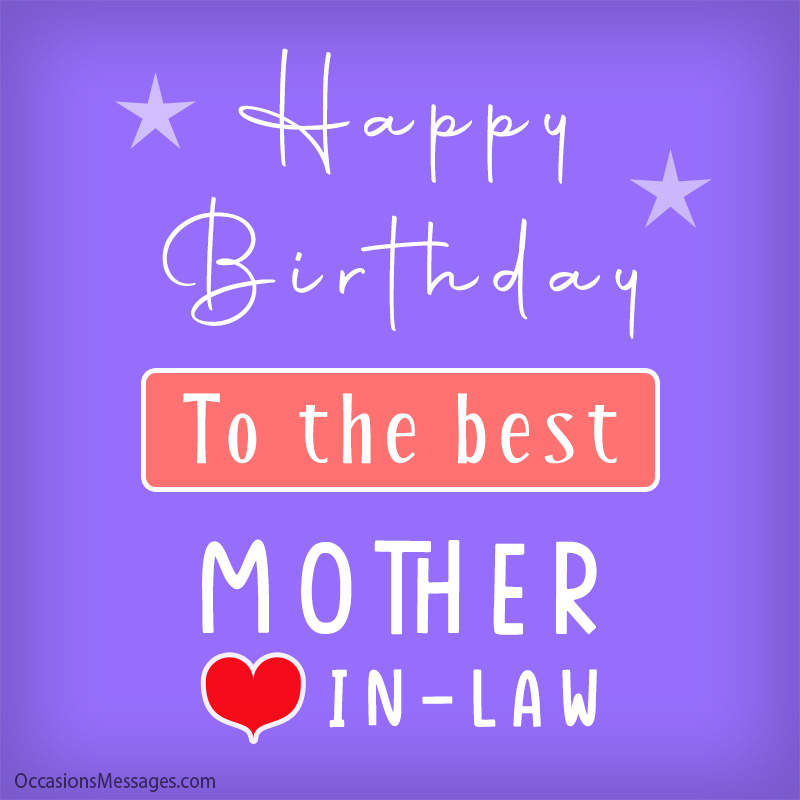 Happy Birthday to you mother-in-law