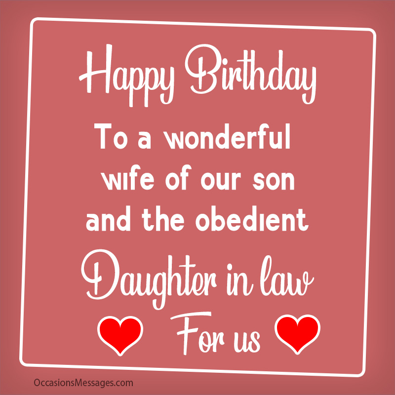 Happy Birthday to a wonderful wife of our son and the obedient daughter-in-law for us.