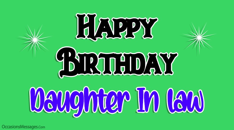 Happy birthday daughter in law