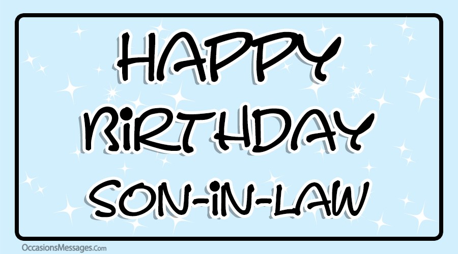 Happy birthday son in law