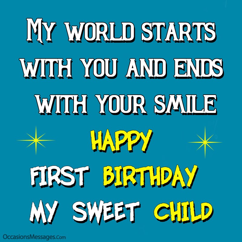 Happy 1st Birthday Wishes - Birthday Messages for Babies