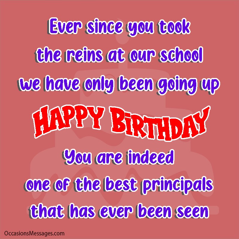 Ever since you took the reins at our school, we have only been going up. 
