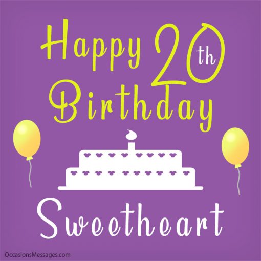 Happy 20th Birthday Wishes Messages for 20YearOlds