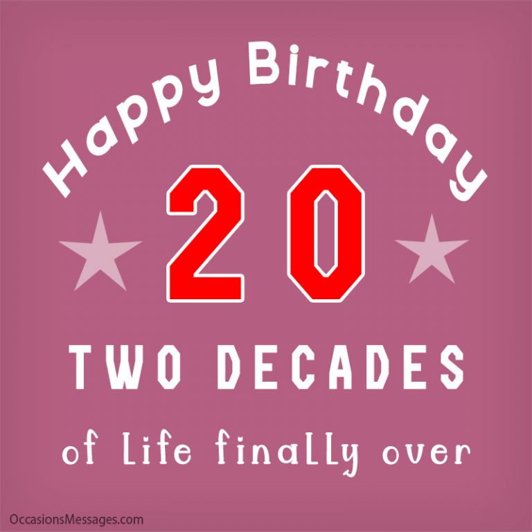 Happy 20th Birthday Wishes - Messages for 20-Year-Olds