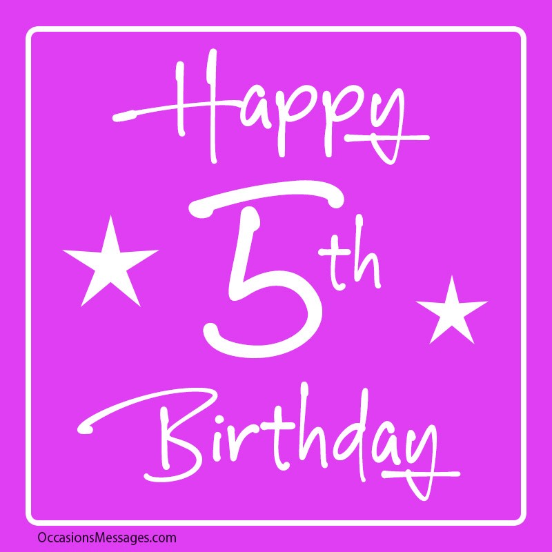 Happy 5th Birthday