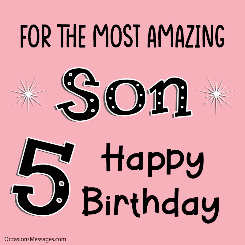 birthday wishes for my son turning 5