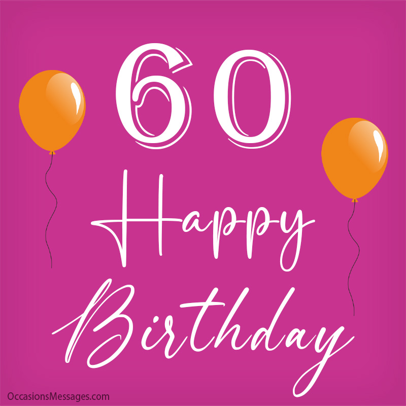Happy 60th Birthday with balloon