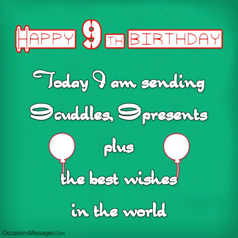 Best Happy 9th Birthday Wishes, Messages and Cards