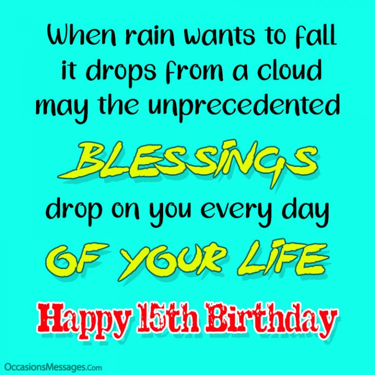 Happy 15th Birthday Birthday Messages for 15YearOlds