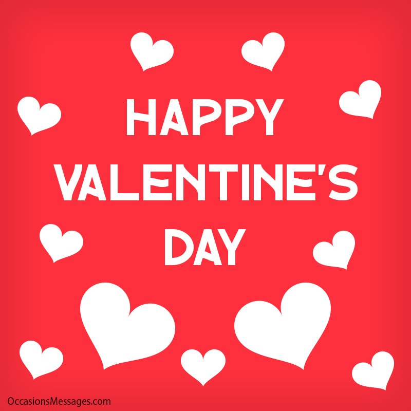 Happy Valentine’s Day with hearts