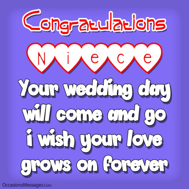 Sweet Wedding Wishes for Niece Occasions Messages