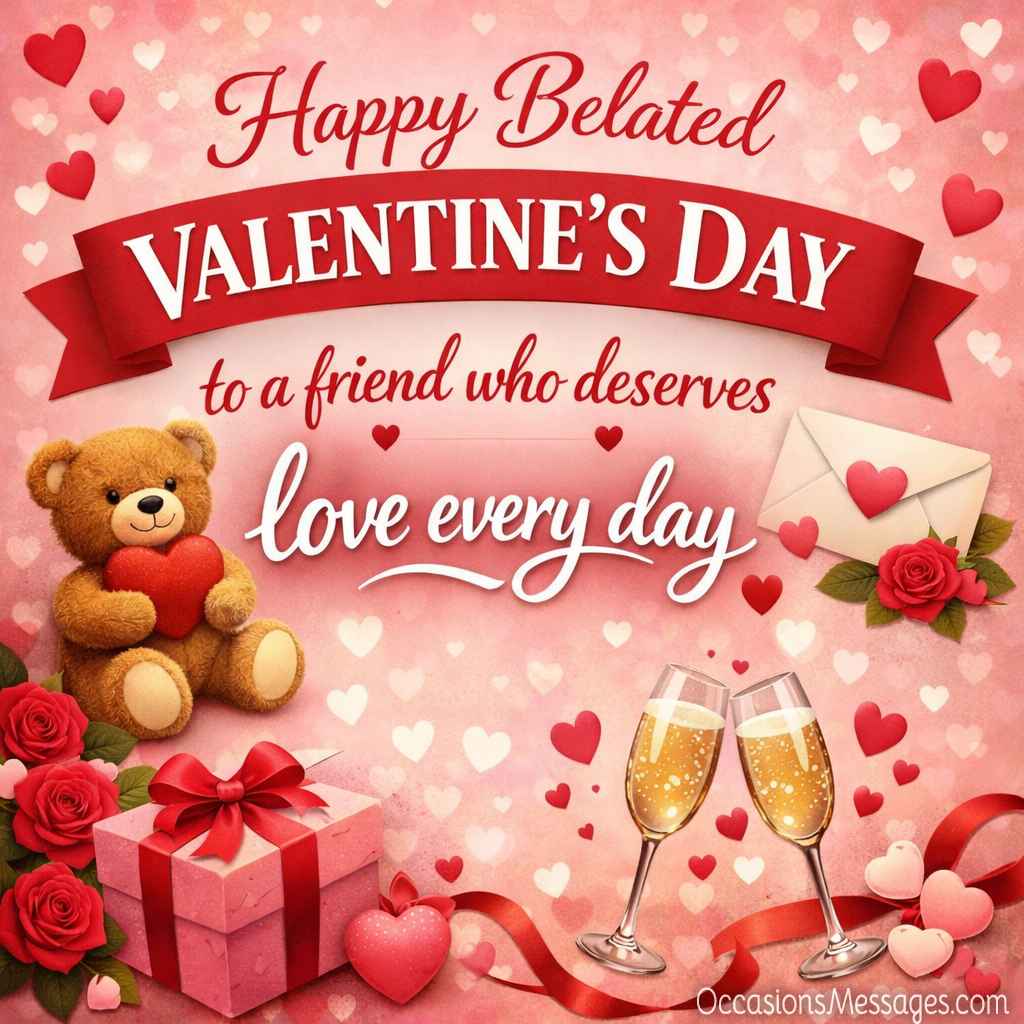 Happy belated Valentine’s Day to a friend who deserves love every day.