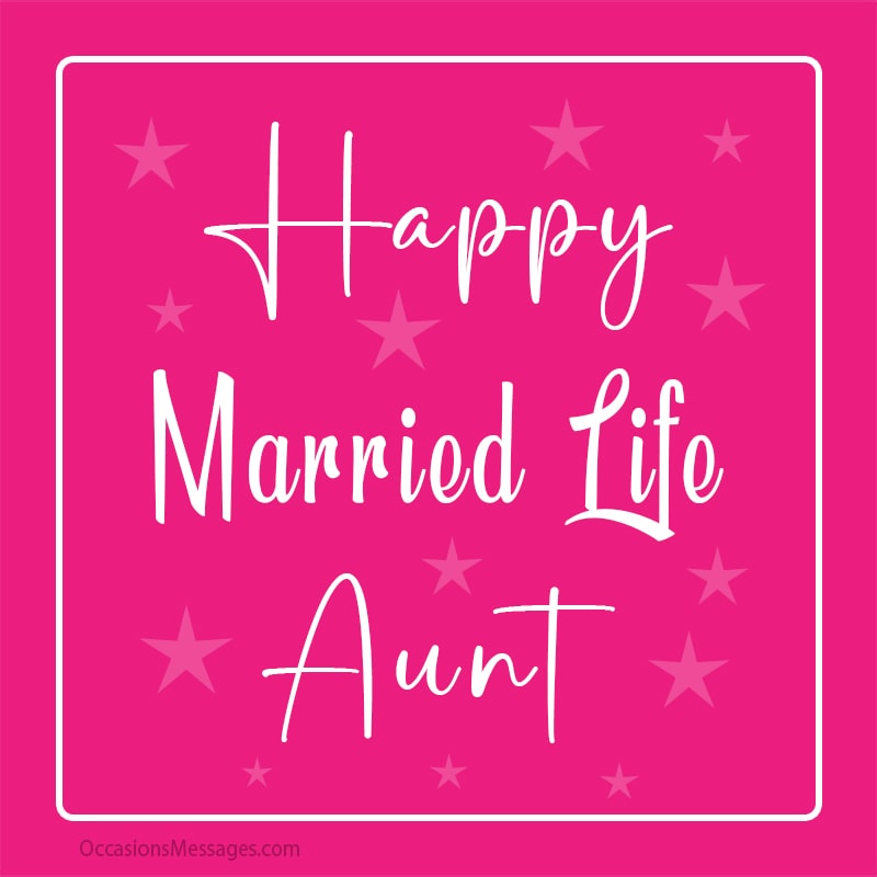 Happy Married Life aunt.