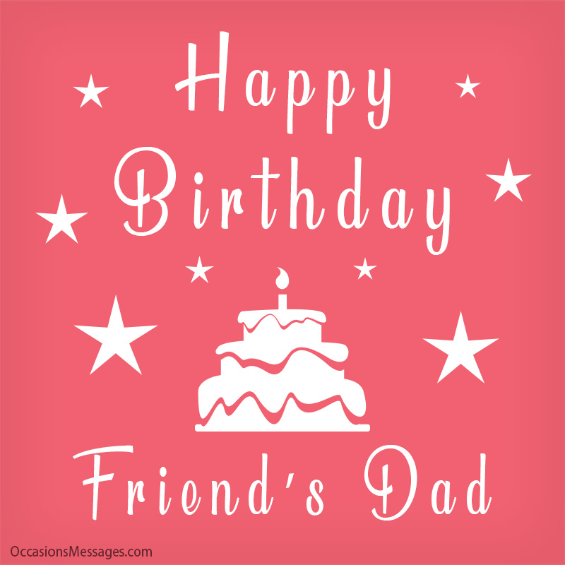 Happy Birthday Friend’s Dad with cake