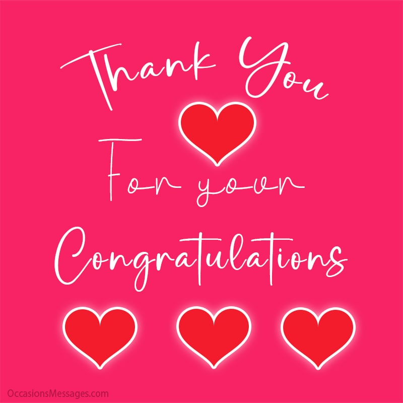 Thank you for your congratulations.