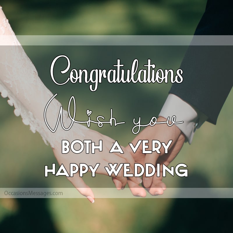 Congratulations. Wish you both a very happy wedding.