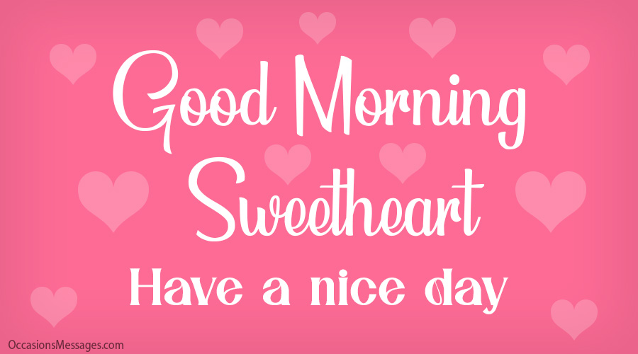 Good Morning. Have a nice day.