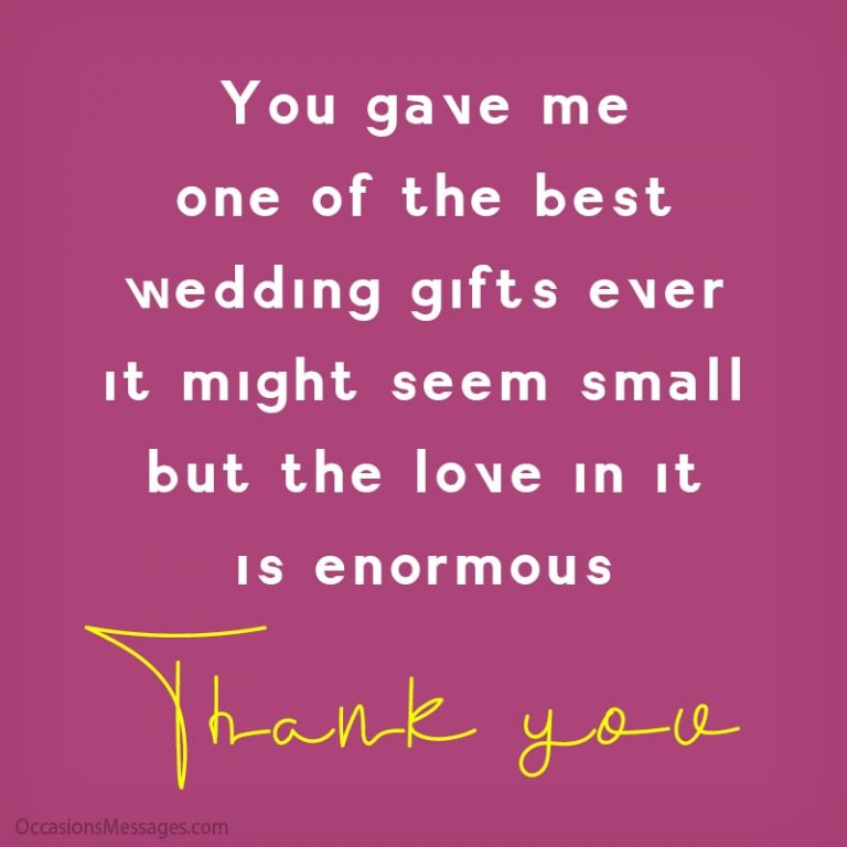 Best 40+ Thank you Messages for Wedding Gift