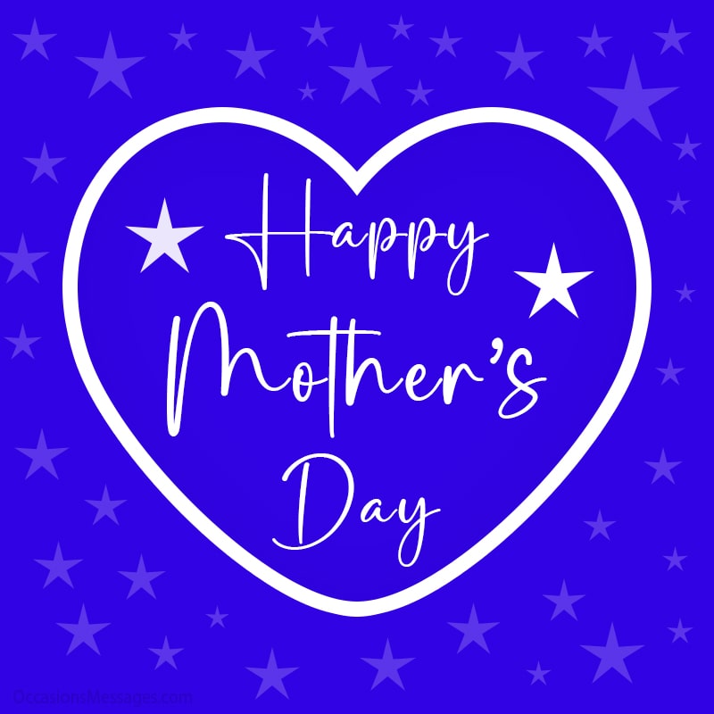 Happy Mother's Day with stars.