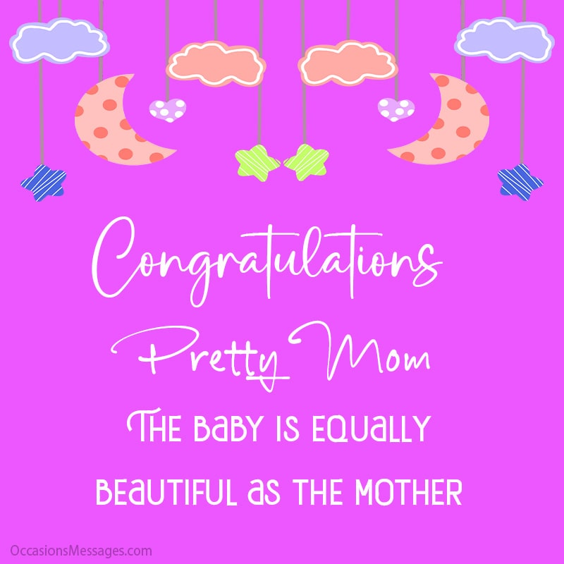 Congratulations pretty mom. The baby is equally beautiful as the mother.