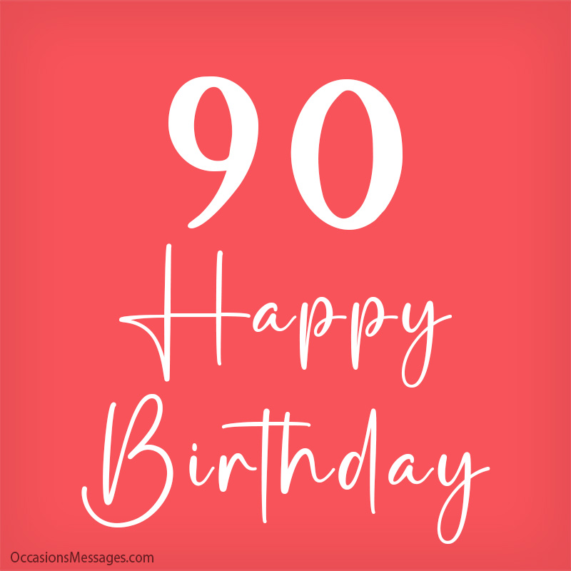 Cute Happy 90th Birthday 