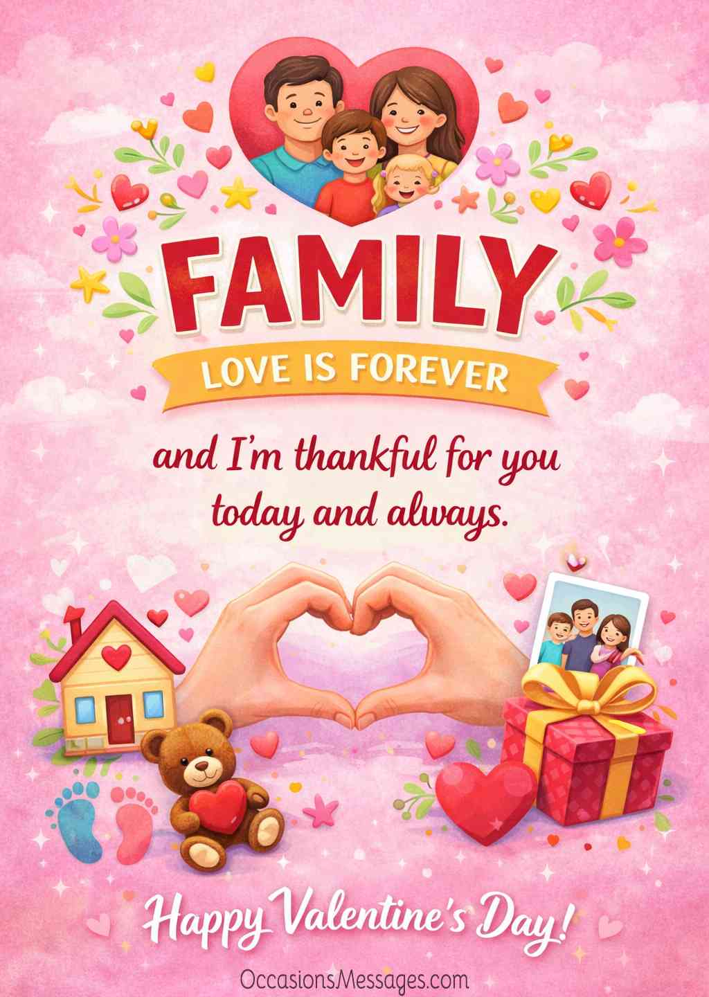 Family love is forever, and I’m thankful for you today and always. Happy Valentine’s Day.