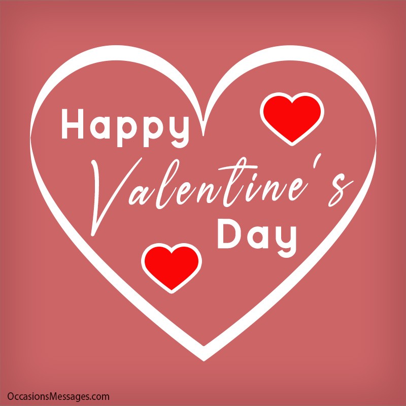 Happy Valentine’s Day inside big heart