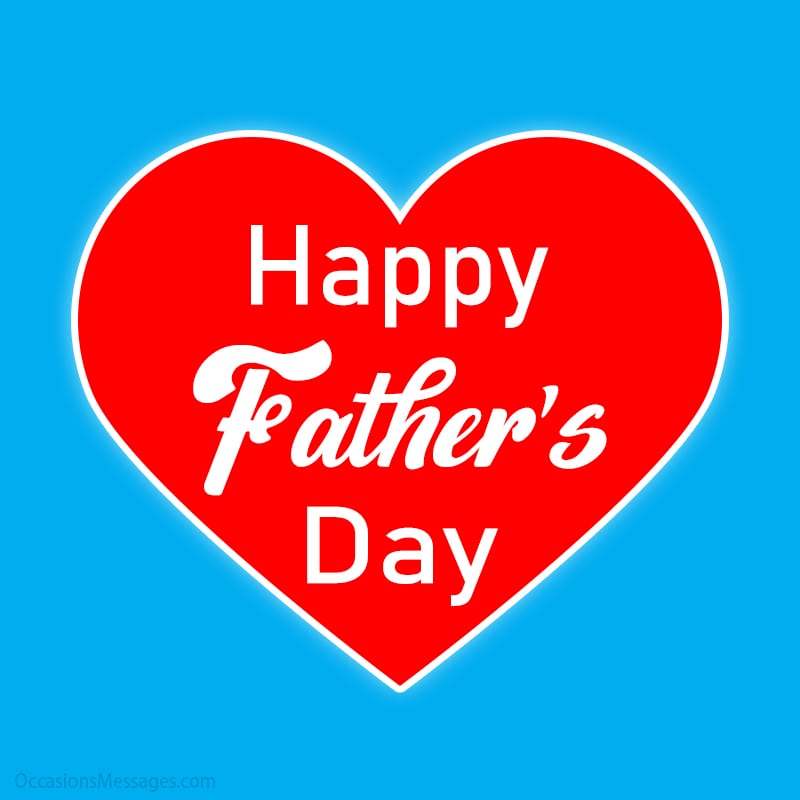 Happy Father's Day with cute heart.