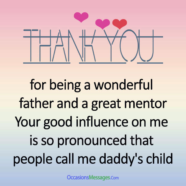 thank you for being a wonderful father