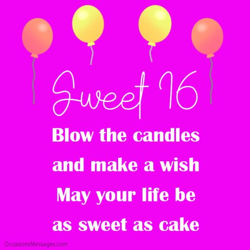 Happy 16th Birthday Wishes - Sweet Sixteen Messages
