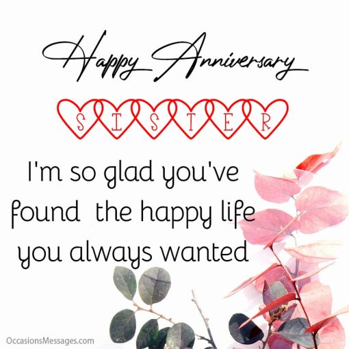 Best 30  Happy Wedding Anniversary Wishes for Sister