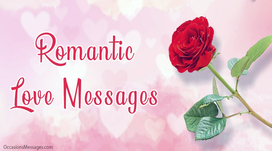Romantic Love Messages with a beautiful flower.