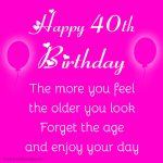 Amazing Happy 40th Birthday Wishes and Messages