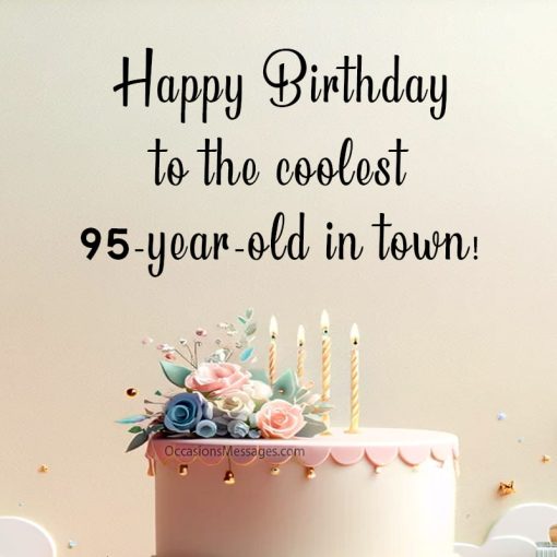 NobleWorks - 95th Milestone Happy Birthday Card - Funny Card For 95 Year Old, Senior Citizen Humor - Big Day 95 C7060SMBG
