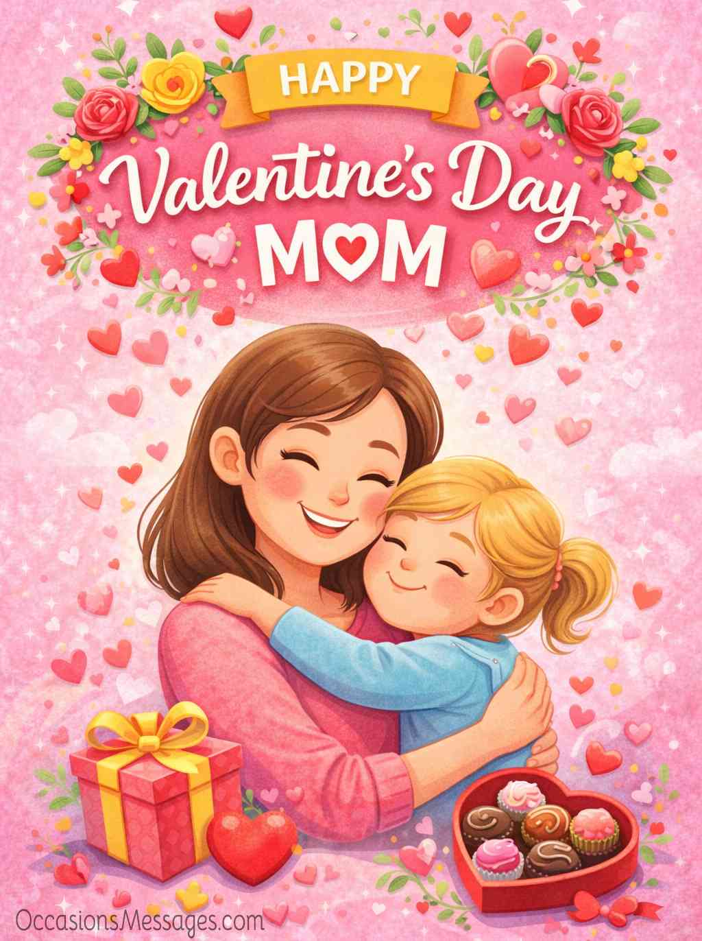 Sweet and cute card for Valentine’s Day Mom