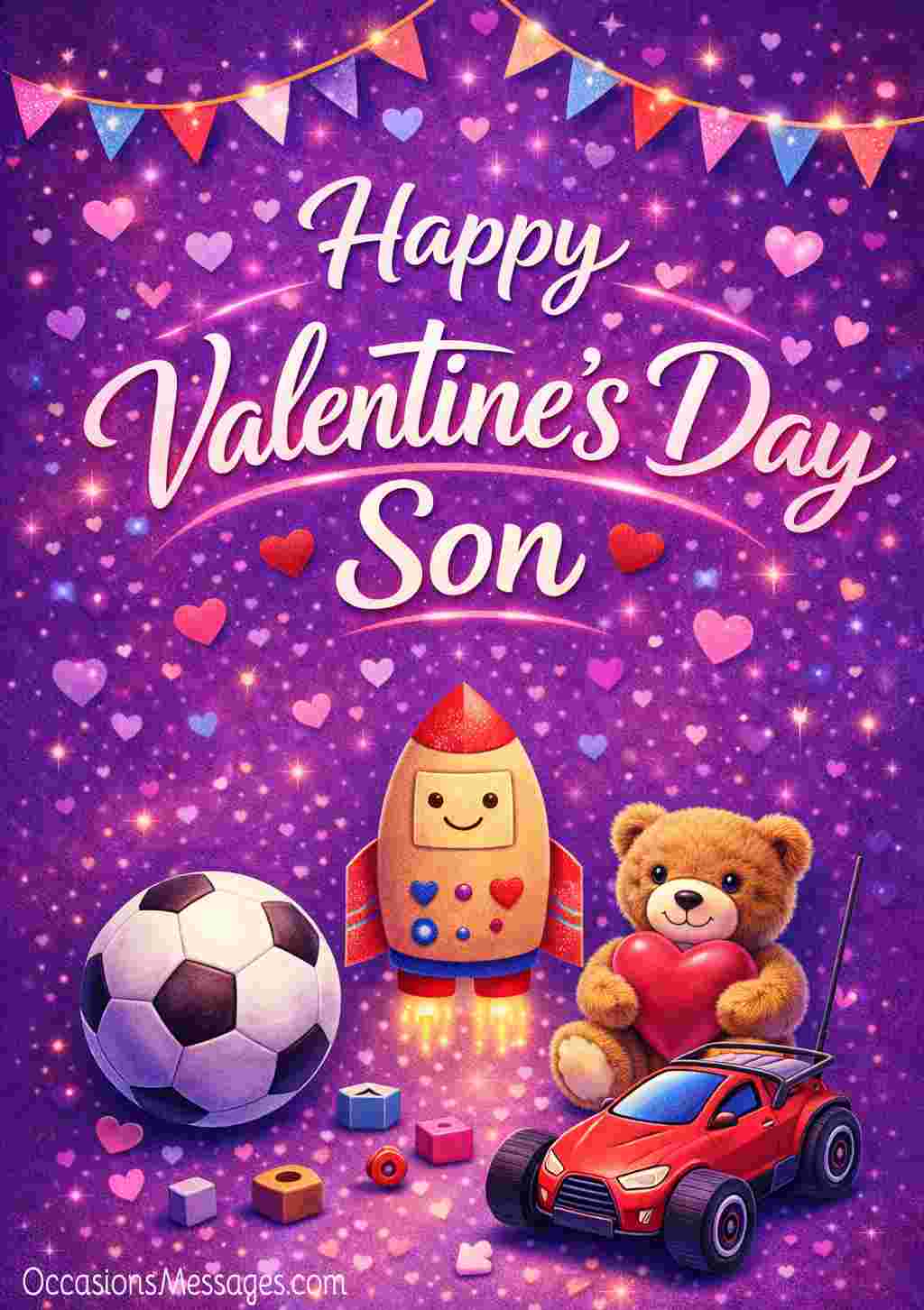 Inspirational and Sweet Happy Valentine’s Day Card for Son