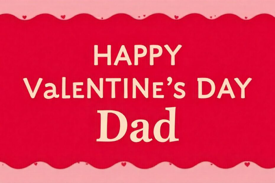 Amazing Happy Valentine’s Day card for dad.