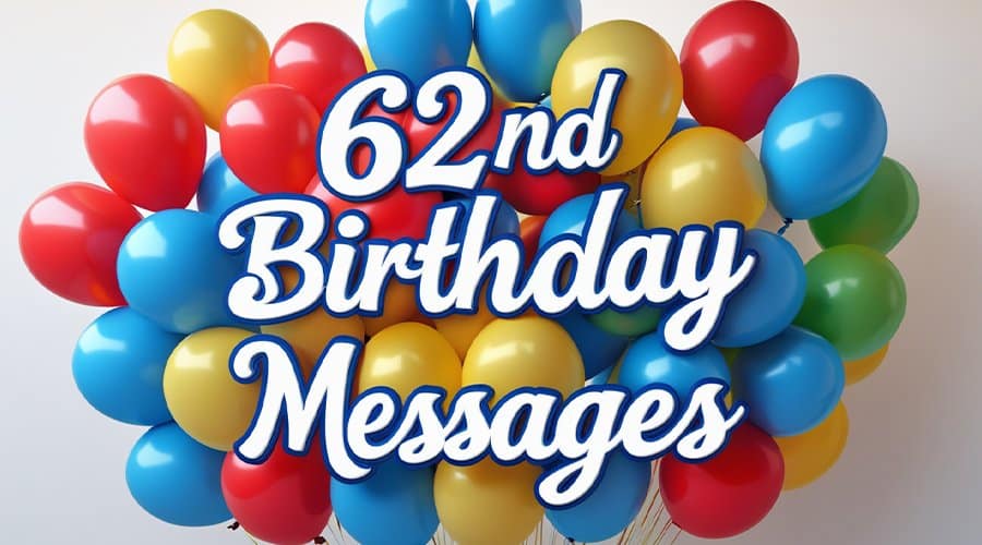 62nd Birthday Wishes, Messages and Quotes