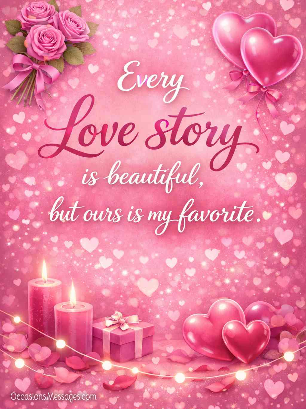 Every love story is beautiful, but ours is my favorite.
