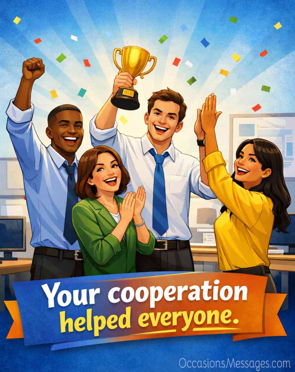 Your cooperation helped everyone.