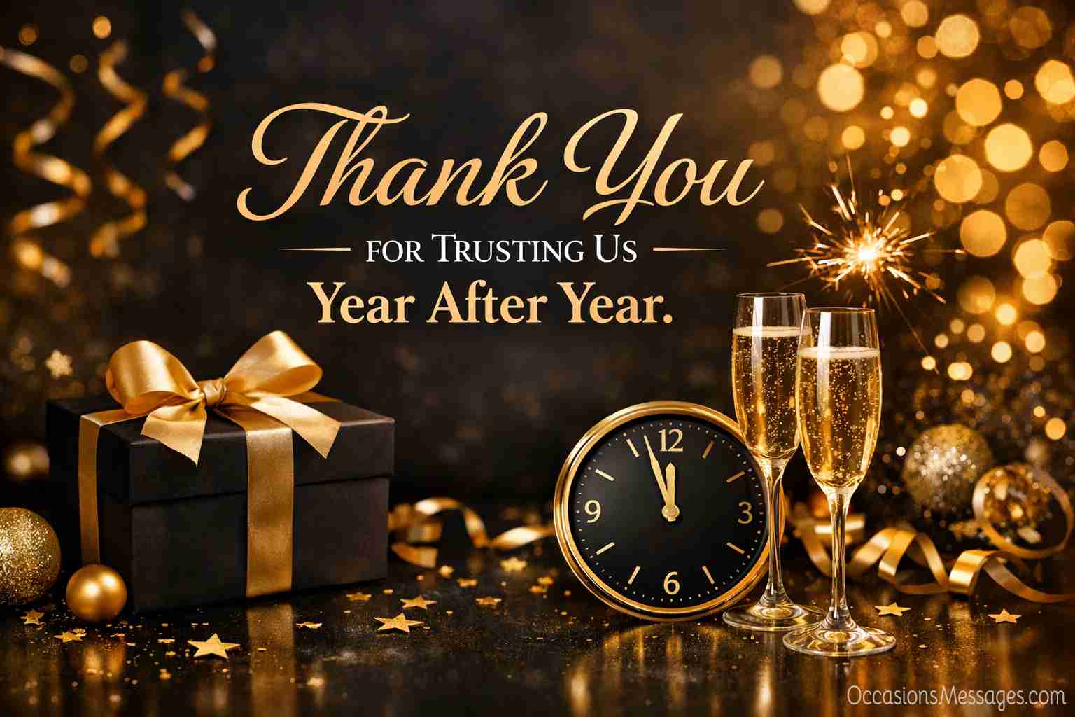 Thank you for trusting us year after year.
