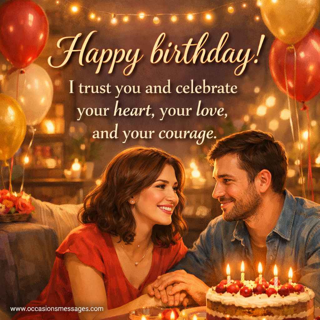 Happy birthday! I trust you and celebrate your heart, your love, and your courage.