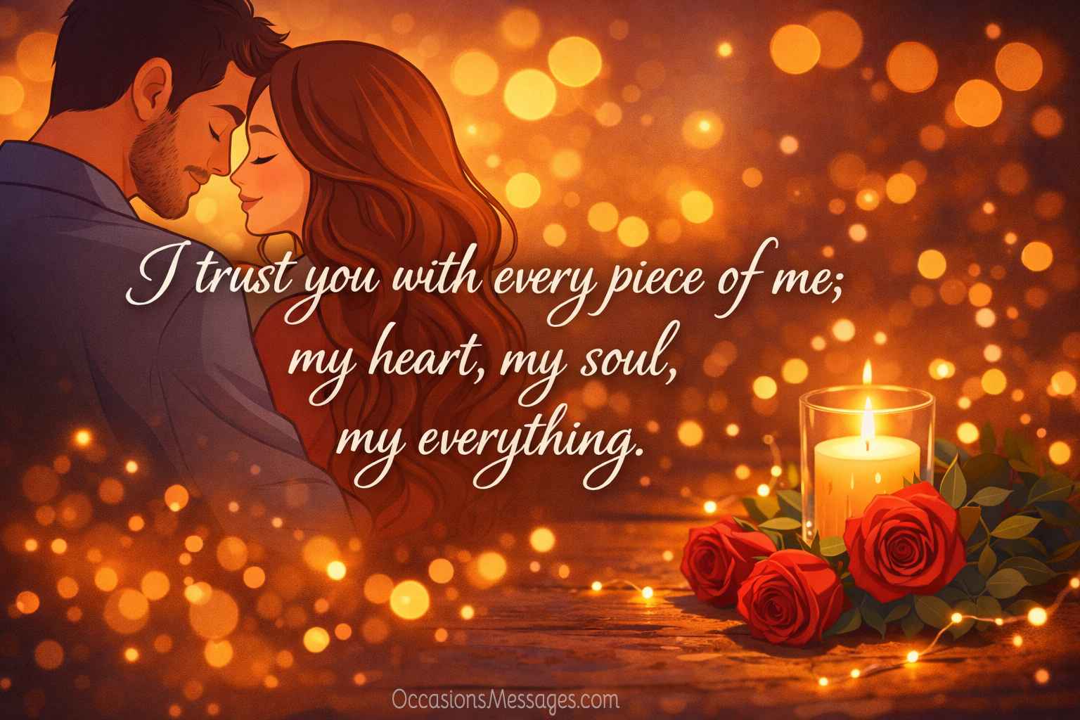 I trust you with every piece of me; my heart, my soul, my everything.