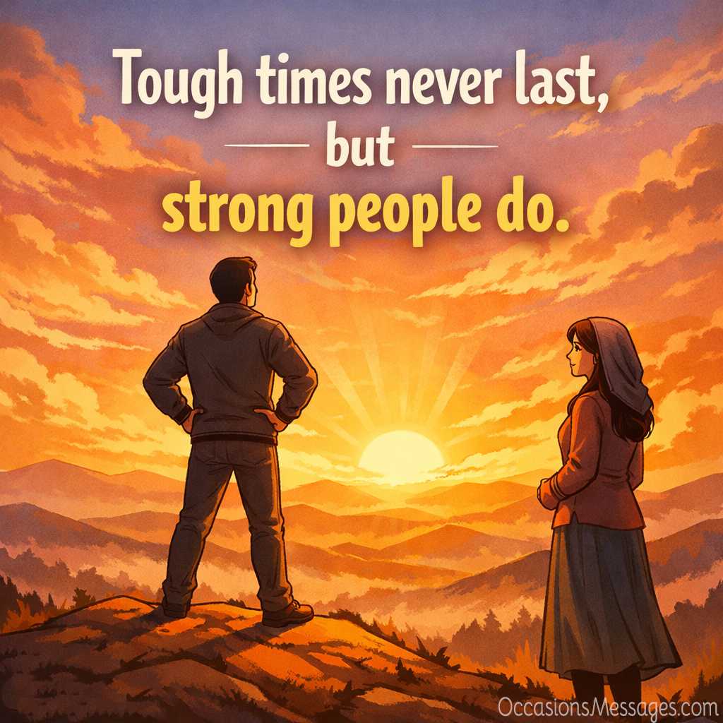 Tough times never last, but strong people do.