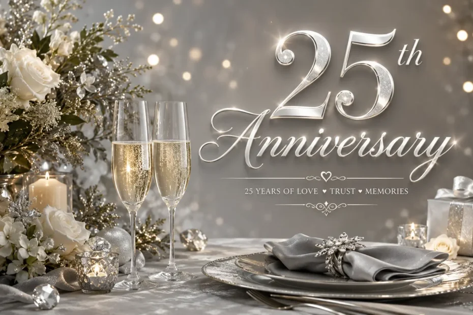 25th wedding anniversary wishes for friends