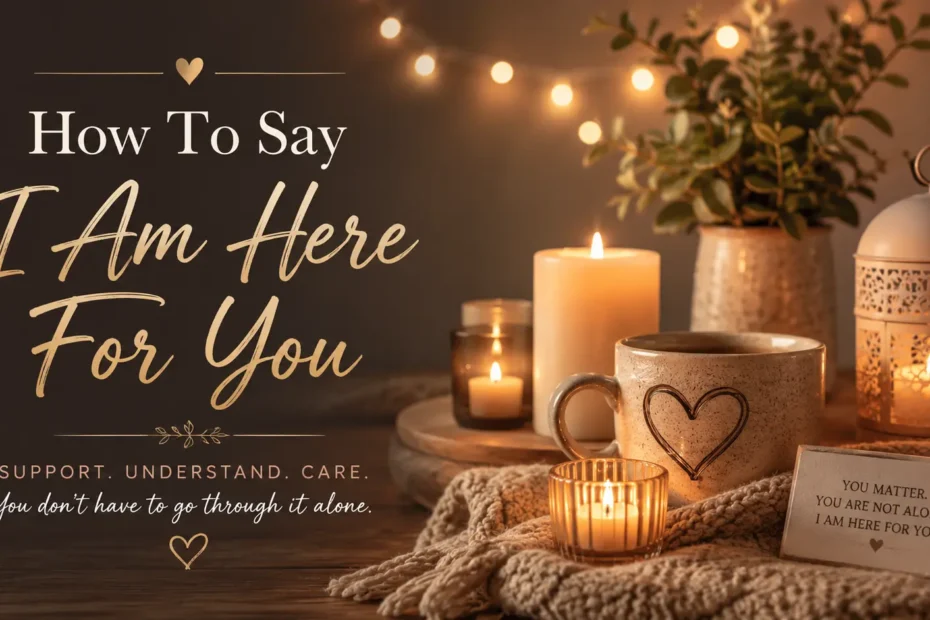 How To Say I Am Here For You
