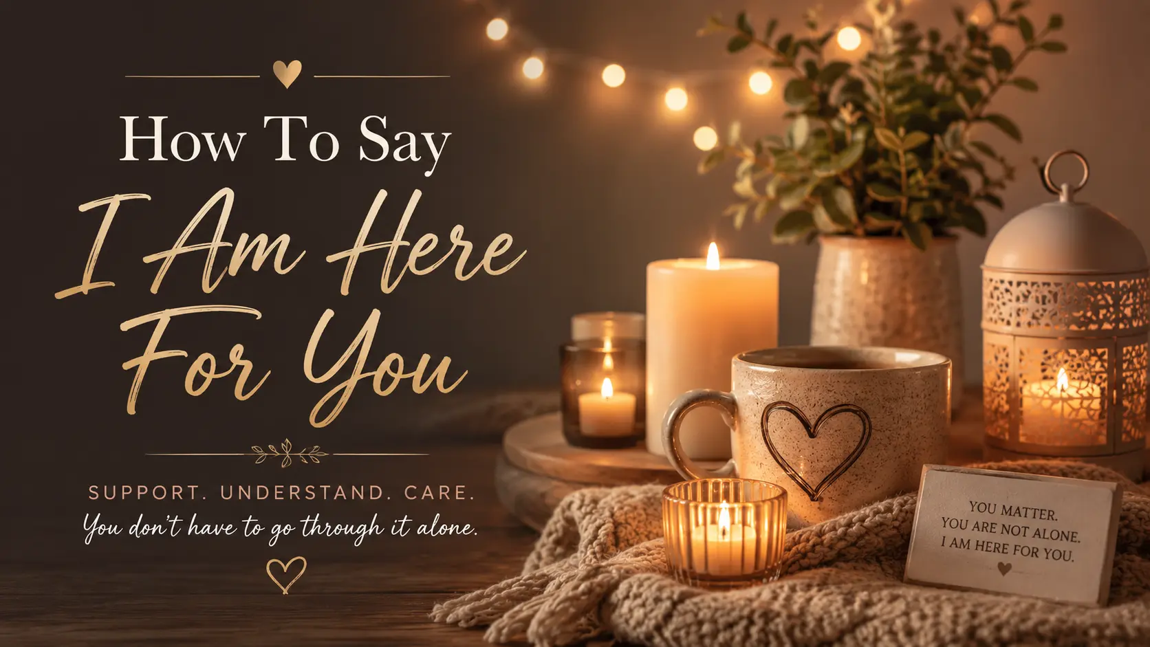 How To Say I Am Here For You