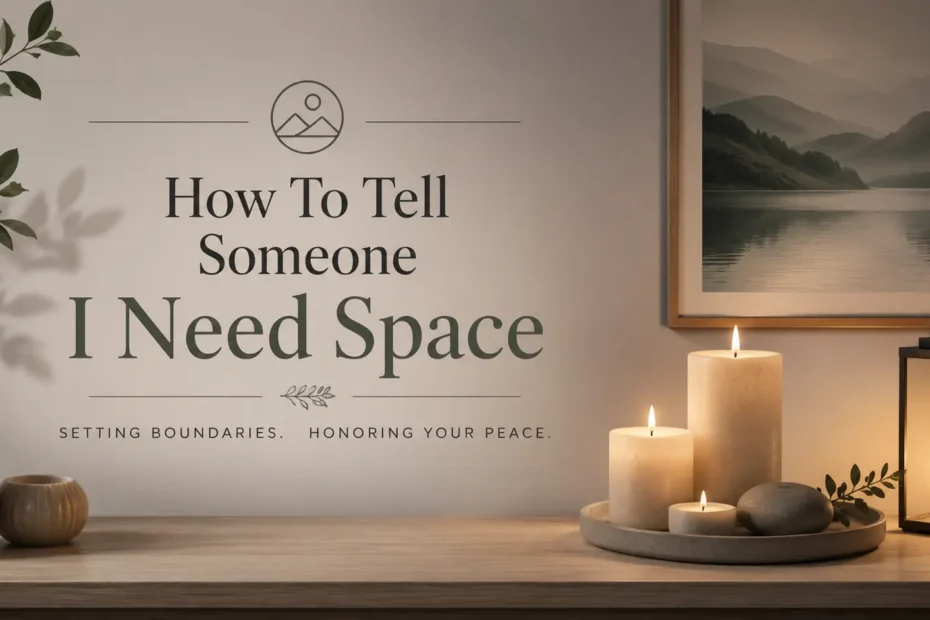 How To Tell Someone I Need Space